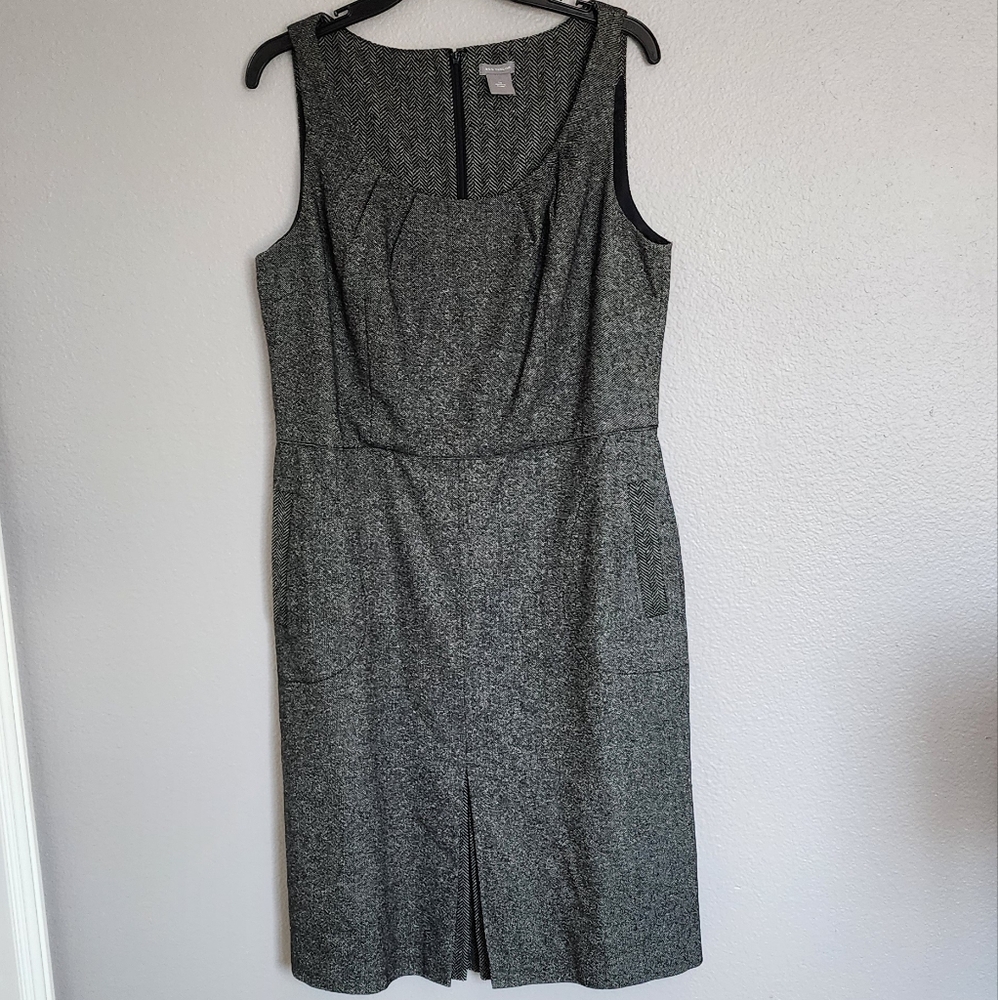 ANN TAYLOR GRAY MIDI DRESS/ SIZE 12
